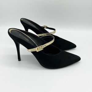 Michael Kors Mules Black and Gold size 8